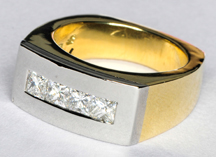 Platinum and 18K Gents Ring