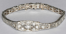 14K Filigree Diamond Bracelet