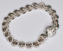 18K White Gold Link Bracelet