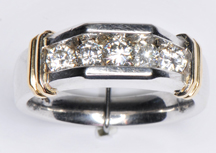 14K Two-Tone Gents Diamond Ring