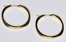 18K Yellow Gold Tiffany and Co. Hoop Earrings