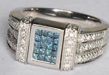 14K White Gold Diamond Flip Ring