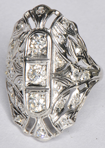 Platinum Vintage Diamond Ring