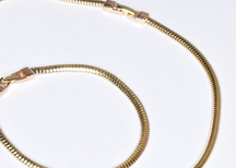 14K Yellow Gold Vintage Bracelet and Necklace Set