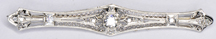 14K White Gold Diamond Pin