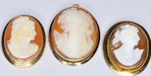 10K and 14K Cameo Pins