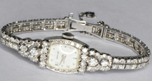 14K White Gold Diamond Ladies Watch