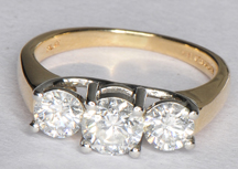 14K and Platinum Diamond Ring