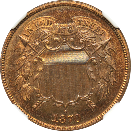 1870 NGC PF-66 RB.