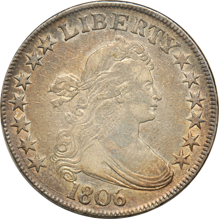 1806 Pointed 6, Stem (O-115) VF.