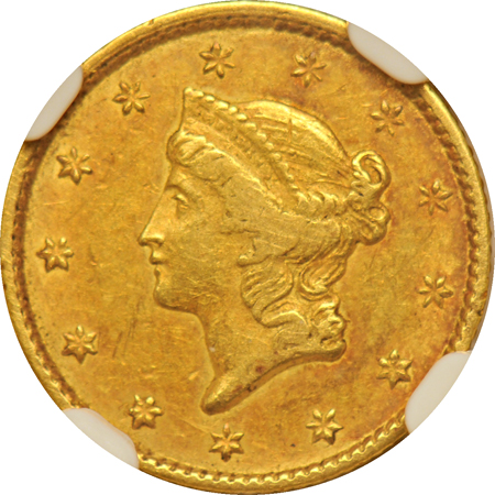 1849-C Closed Wreath. NGC XF-45.