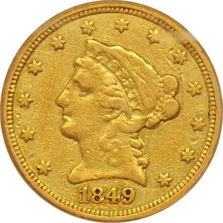 1849-C PCGS VF-25.