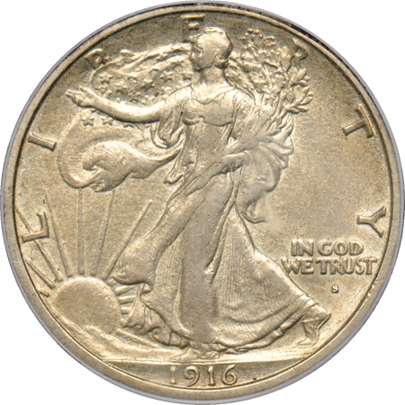 1916-S PCGS AU-50.