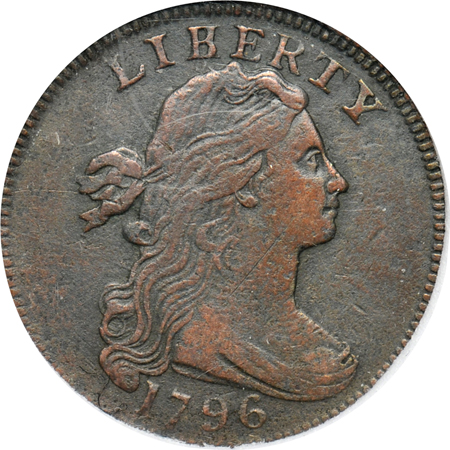 1796 LIHERTY, Reverse of 1795 (S-104, R.3) VF details/as described.