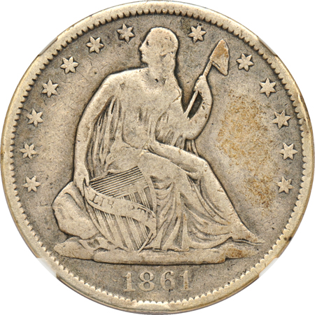 1861-O CSA Obverse NGC F-15.