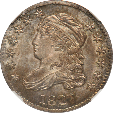 1827 (JR-3) NGC MS-64 CAC.