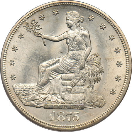 1875-S PCGS MS-63.