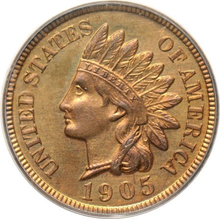 1905 PCGS PF-64RB (green label).