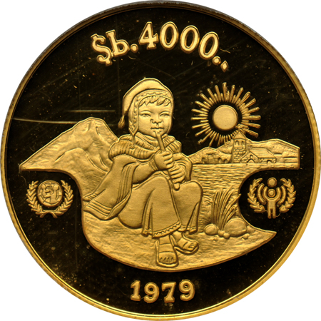 Bolivia - 1979 4000-pesos Proof, .497 oz.