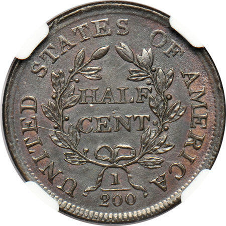 1804 Plain 4 - Stemless (C-13, D/S III) NGC UNC details/improperly cleaned.