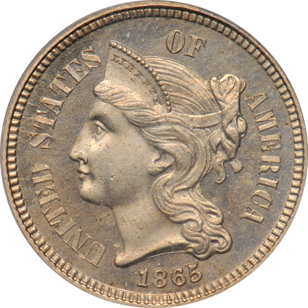 1865 PCGS PF-65CAM.