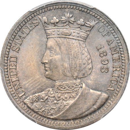 1893 Isabella Quarter PCGS MS-65.