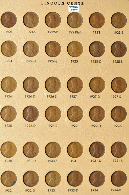 Collection of Lincoln cents in a Dansco 7100 album.