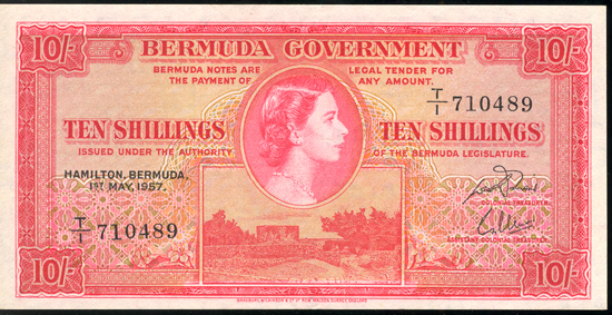 Bermuda - Three circulated type notes, as described.