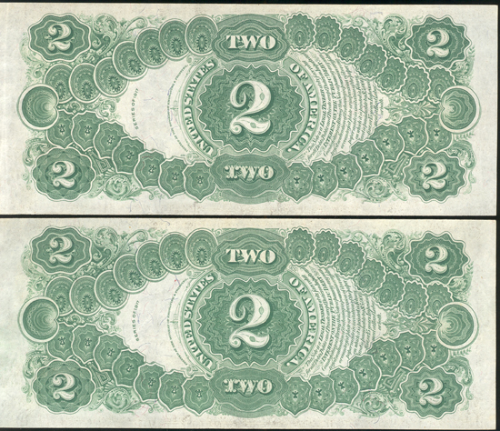 Pair of Sequential 1917 $2 CU.