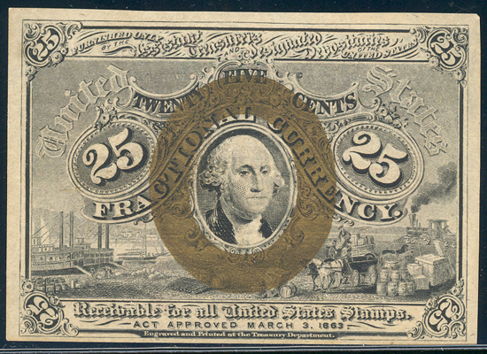 25-cent Second Issue PCGS CU-64.