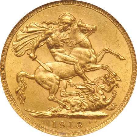 Canada - 1913-C sovereign NGC MS-63.