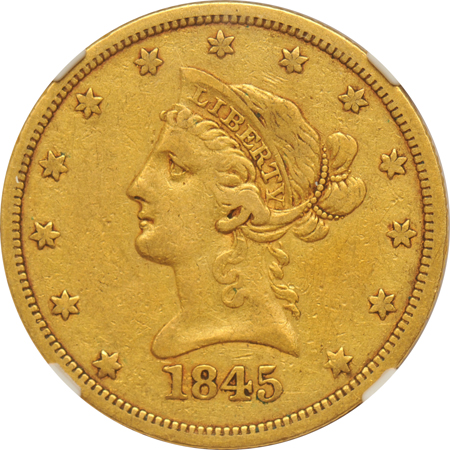 1845-O NGC XF-40.