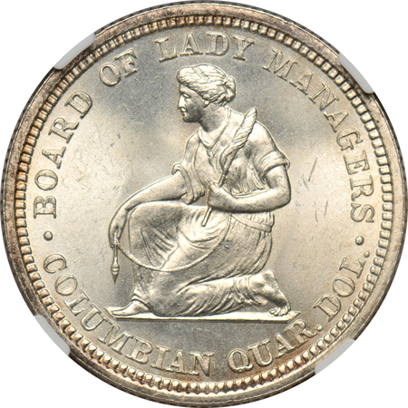 1893 Isabella Quarter NGC MS-63.