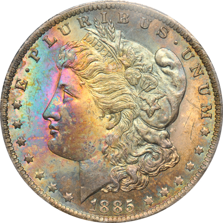 1885-O PCGS MS-65.