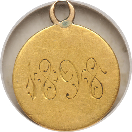 Love Tokens - 1898 gold coin, as described