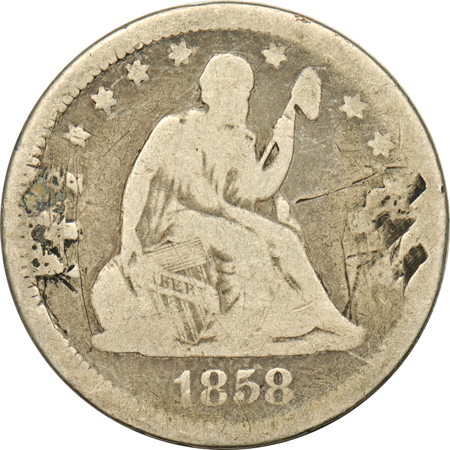 Love Tokens - Group of six on Seated quarters