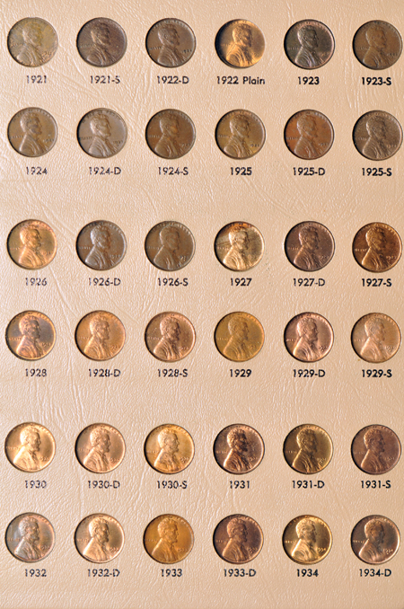 Complete collection of Lincoln cents, 1909 through 1995-S (no varieties).