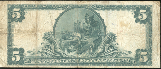 1902 $5 Kirksville, MO Charter# 8276 Blue Seal F.