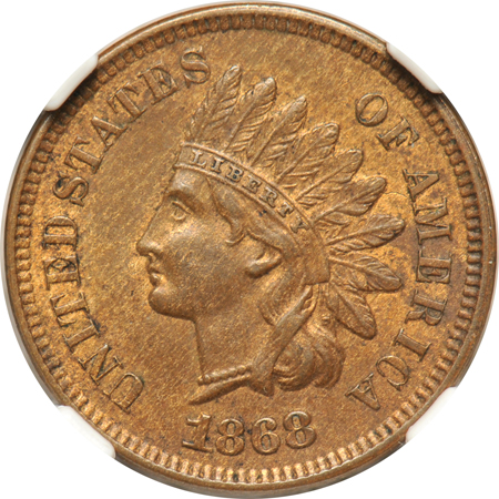 1868 NGC MS-62 BN.