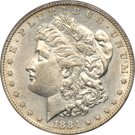 1884-S PCGS AU-55.