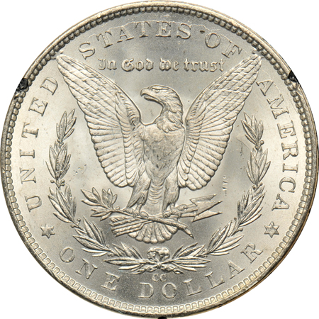 Two 1883-CC GSA, and three 1884-CC GSA, all MS-64.