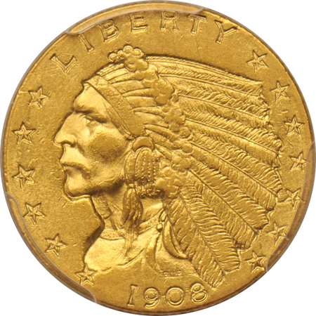 1908 PCGS AU-55.