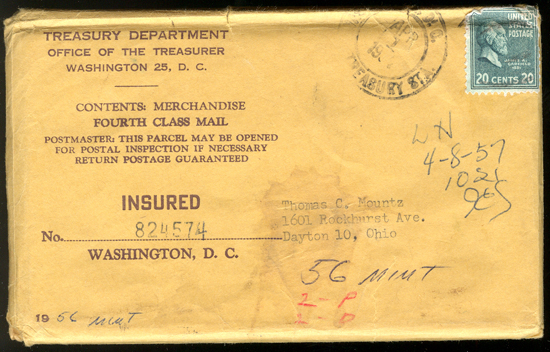 1956 Mint Set in original government envelope.