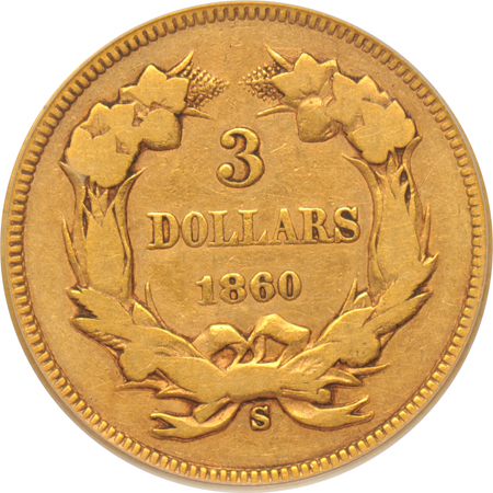 1860-S PCGS VF-20.