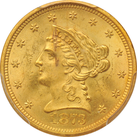 1873 Open 3 PCGS MS-63.