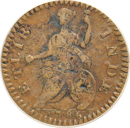 1786 Connecticut, Small Head Right PCGS VF-30.