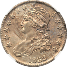 1832 NGC UNC details/improperly cleaned.