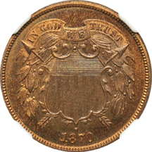 1870 NGC PF-66 RB.