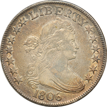 1806 Pointed 6, Stem (O-115) VF.