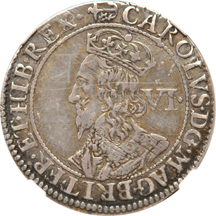 Great Britain - (1638-39) Charles I sixpence. NGC XF-45.